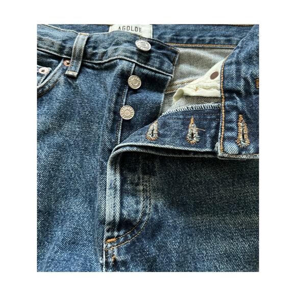 AGOLDE Fran High Rise Straight Leg Denim Jeans Womens Button Fly Sz 25 - Picture 8 of 11